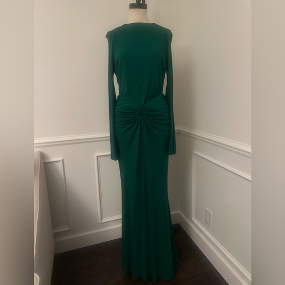 Karen Millen green Long Sleeve Dress - Picture 3 of 10